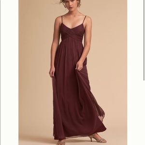 BHLDN Brigitte Dress (By Anthropologie) - Size Small, Burgundy, NEVER WORN.